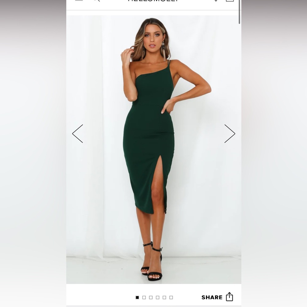 Hello Molly taking it back dress forest green